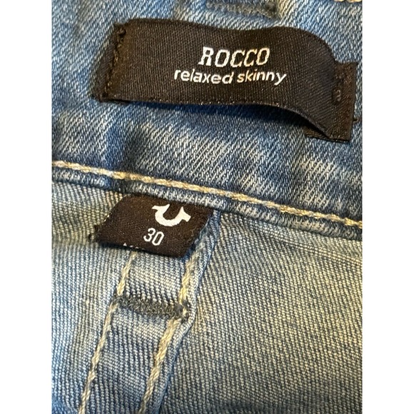 True Religion Rocco Men's Denim Jeans Size 36x32 Relaxed Skinny Blue Medium Wash - Picture 3 of 7